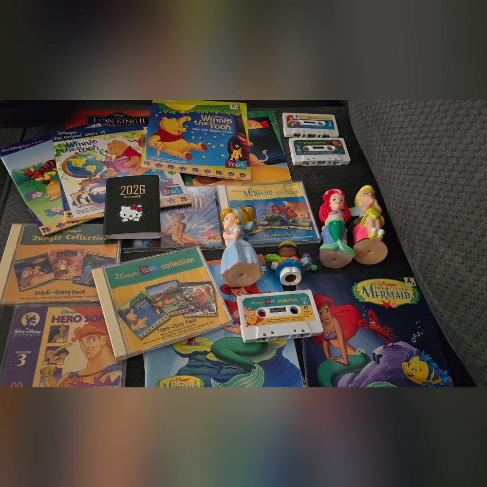 Disney The Little Mermaid And Pooh Stuff Lot